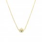 Women Green CZ Devil's Eye 925 Sterling Silver Necklace