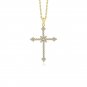 Classic Micro Setting CZ Cross 925 Sterling Silver Necklace