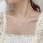 Moissanite CZ Swan 925 Sterling Silver Necklace