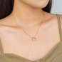 Masculine Colorful CZ Crescent Moon 925 Sterling Silver Necklace