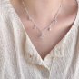 Girl Hollow Mini Flying Butterfly CZ 925 Sterling Silver Necklace