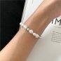 Anniversary Irregular NaturalPearls Small Beads 925 Sterling Silver Bracelet