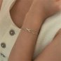 Fashion Double Layers Cross Twisted 925 Sterling Silver Bracelet