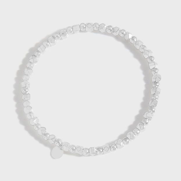 Geometry Irregular Silver Coins 925 Sterling Silver Bracelet