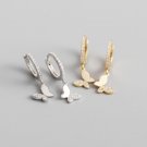Beautiful Butterfly CZ 925 Sterling Silver Hoop Earrings