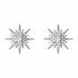Office CZ Octopu Stars Shining 925 Sterling Silver Stud Earrings