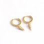 Modern Micro Setting CZ Geometric Cone Silver Drop Dangling Earrings