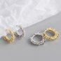 Geometry Mini Circles CZ 925 Sterling Silver Hoop Earrings