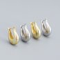 Fashion Letter U Shape 925 Sterling Silver Hoop Earrings