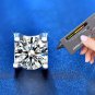 Round Moissanite CZ U Shape BacK 925 Sterling Silver Stud Earrings
