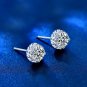 Classic Moissanite CZ Windmill 925 Sterling Silver Stud Earrings