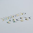 Punk Geometry Baguette CZ  Turquoise Rivet 925 Sterling Silver Stud Earrings