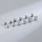 Office 4 Prong Round CZ 925 Sterling Silver Stud Earrings