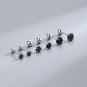 Office 4 Prong Round CZ 925 Sterling Silver Stud Earrings