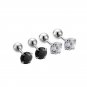 Office 4 Prong Round CZ 925 Sterling Silver Stud Earrings