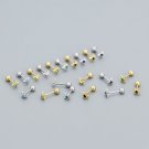 Mini CZ Eight Pointed Star Screw 925 Sterling Silver Stud Earrings