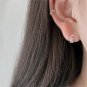 Simple Hollow Cross Infinite 925 Sterling Silver Hoop Earrings