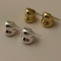 Office C Shape Wide 925 Sterling Silver Stud Earrings