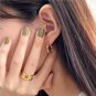 Lady Twisted Cross Circle 925 Sterling Silver Hoop Earrings