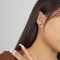 Asymmetry Irregular Flowing Water Drops 925 Sterling Silver Stud Earrings