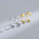 Double Piercing Hole Beads Cone 925 Sterling Silver Screw Stud Earrings