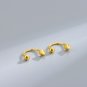 Double Piercing Hole Beads Cone 925 Sterling Silver Screw Stud Earrings