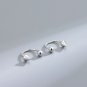 Double Piercing Hole Beads Cone 925 Sterling Silver Screw Stud Earrings