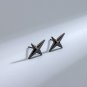 Celestial Quadrangle Star Irregular 925 Sterling Silver Screw Stud Earrings
