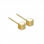Geometry 925 Sterling Silver Imperfect Tiny Cube Studs Earrings