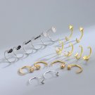 Mini Oval Round CZ Star Heart Rectangle 925 Sterling Silver Hoop Hook Earrings