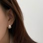Simple Geometry Shell 925 Sterling Silver Hoop Earrings