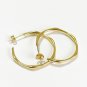 Classic Irregular Mobius Circles 925 Sterling Silver Hoop Earrings