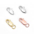 Simple Spring Geometry Square 925 Sterling Silver DIY Clasp