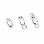 Simple Spring Geometry Square 925 Sterling Silver DIY Clasp