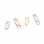 Simple Spring Geometry Square 925 Sterling Silver DIY Clasp