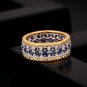 Simple Created Sapphire CZ Square 925 Sterling Silver Ring
