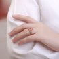 Beautiful Created Ruby CZ Flower 925 Sterling Silver Ring
