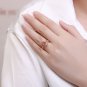 Beautiful Created Ruby CZ Flower 925 Sterling Silver Ring
