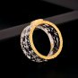 Holiday Oval Created Ruby Hollow Carved 925 Sterling Silver Ring