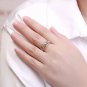 Beautiful Created Sapphire Hollow Flower 925 Sterling Silver Ring