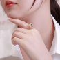 Honey Moon Created Ruby Heart CZ 925 Sterling Silver Ring