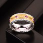Simple Round Created Ruby 925 Sterling Silver Ring