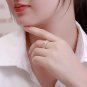 Elegant Round Created Ruby 925 Sterling Silver Ring
