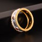 Elegant Round Created Ruby 925 Sterling Silver Ring