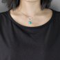 Natural Gemstone Planet 925 Sterling Silver Dual Pendant Adjustable Ring