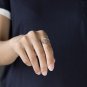 Natural Gemstone Planet 925 Sterling Silver Dual Pendant Adjustable Ring