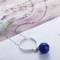 Natural Gemstone Planet 925 Sterling Silver Dual Pendant Adjustable Ring