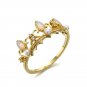Elegant Natural Opal Crown Detachable 925 Sterling Silver Ring Set