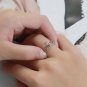 Party Natural Moonstone Double 925 Sterling Silver Ring