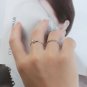 Party Natural Moonstone Double 925 Sterling Silver Ring